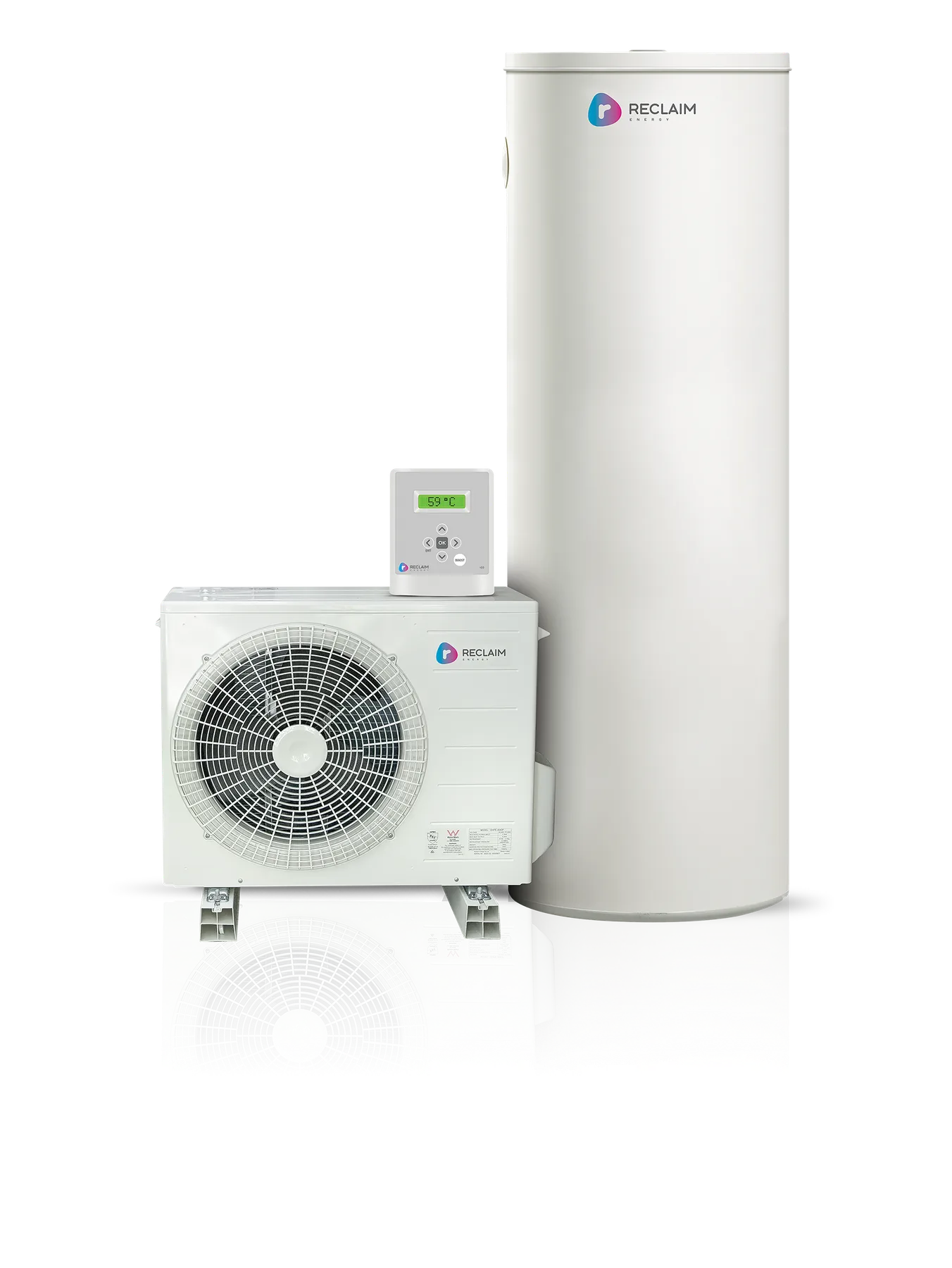 Reclaim CO₂ split heat pump